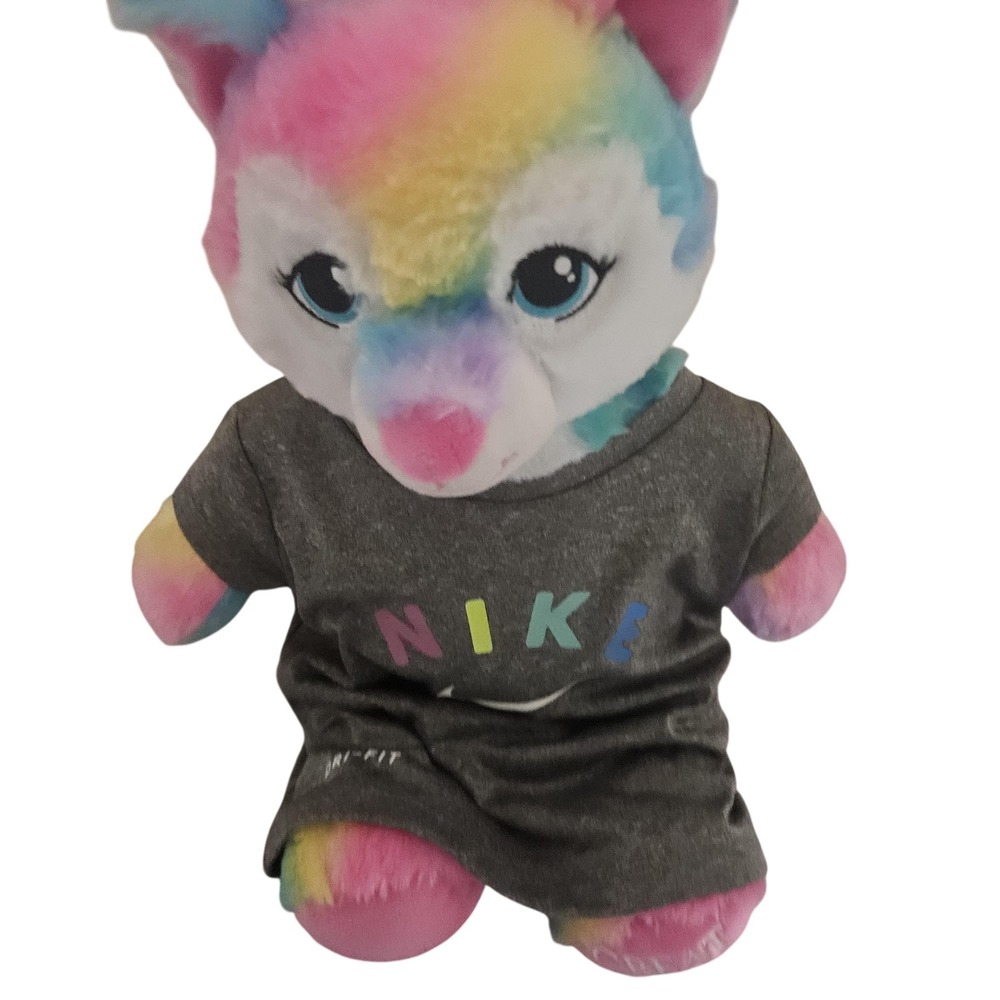 Great Wolf Lodge Build-A-Bear Rainbow‎ Wolf Plush Toy Nike Dress Outfit Cute